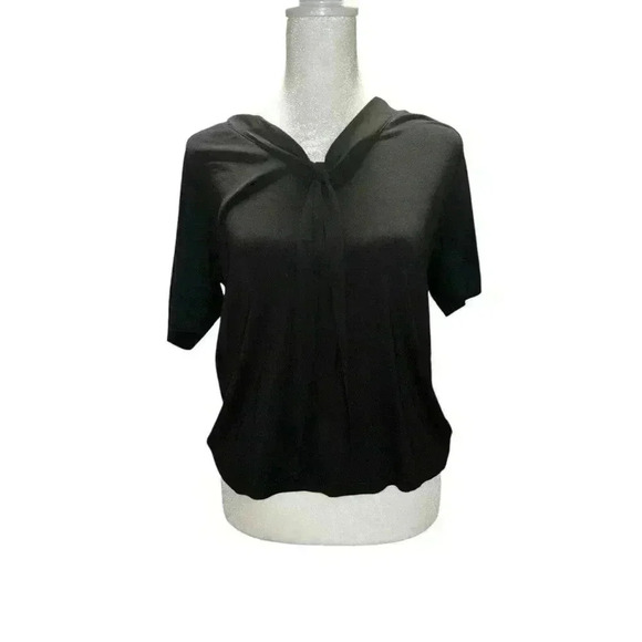 Talbots Petites Front Tie Short Sleeve Blouse‎ - Picture 1 of 5